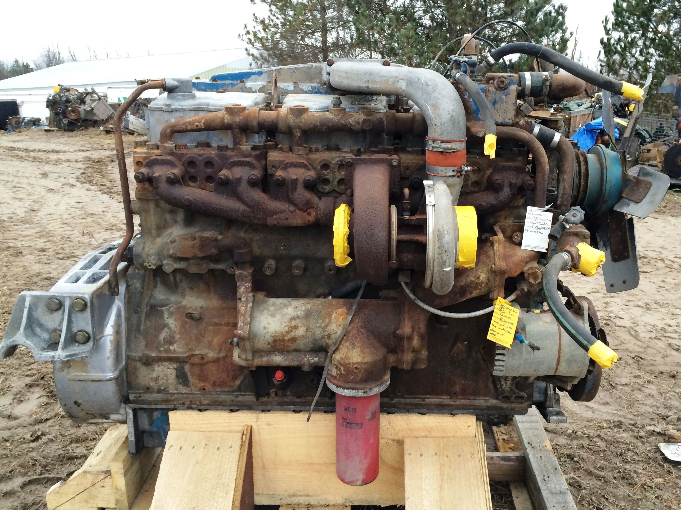 Cummins CM 855 Turbo Small cam Engine Good Running S/N:10407182 CNTRL ...