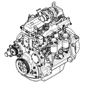John Deere 4045HT051, 310G, 450J, 550, 650H OEM Reman Complete Engine | Replaces SE501735